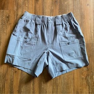 Aftcos stretch original fishing shorts size 34 nwt 6” Inseam blue heather comfy